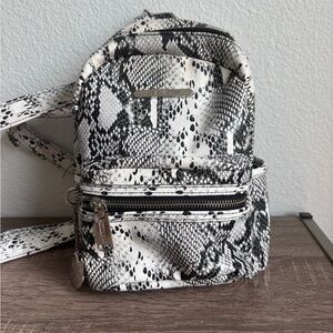 Steve Madden snake print mini backpack. EUC.